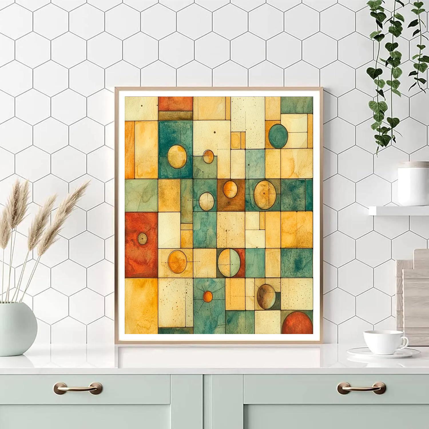 Klee Inspired Clockwork Planets paint by number