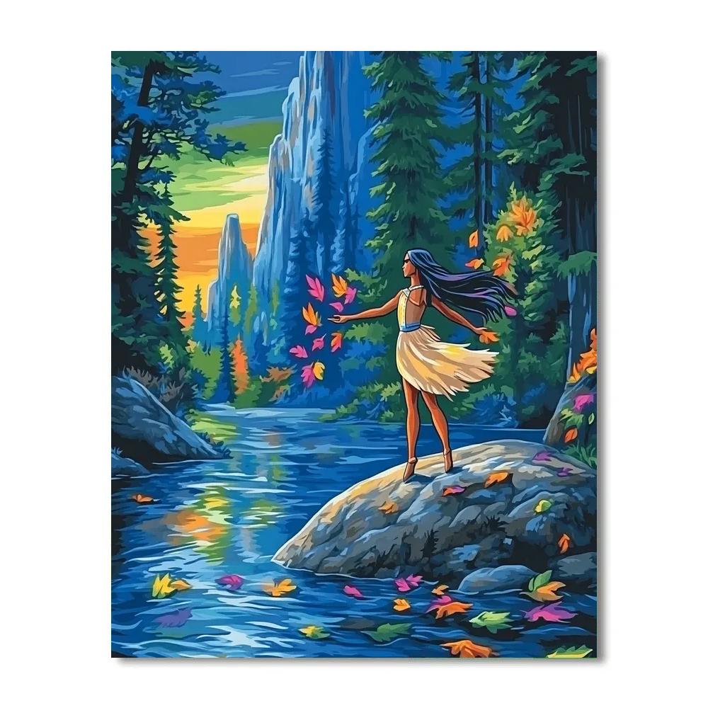 Pocahontas River Breeze Journey Disney Inspired painting number kit