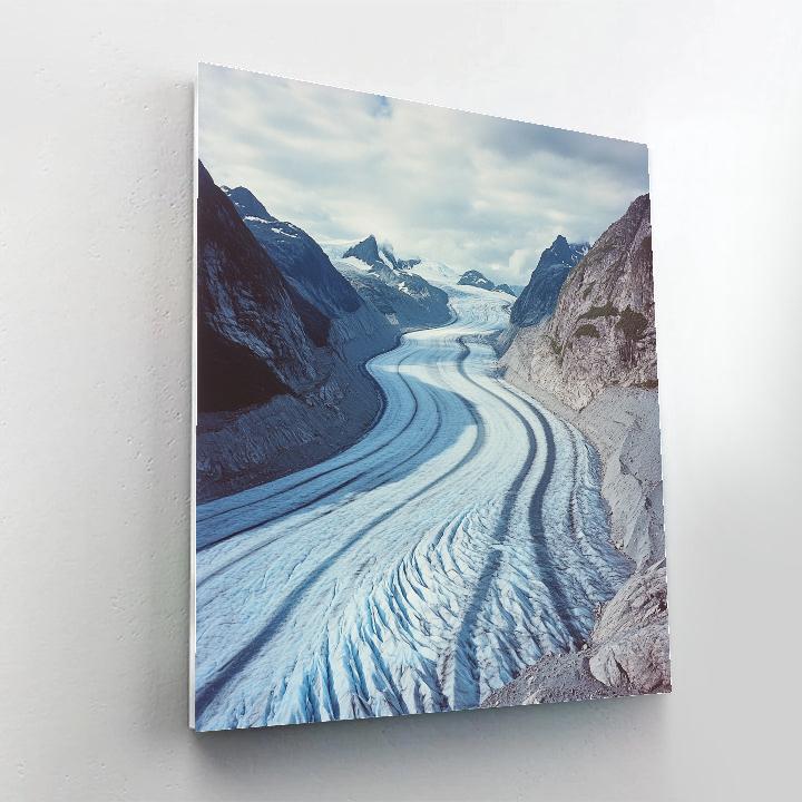 Leonardo Da Vinci Inspired Mountain Glacier Veins Painting by numbers kit
