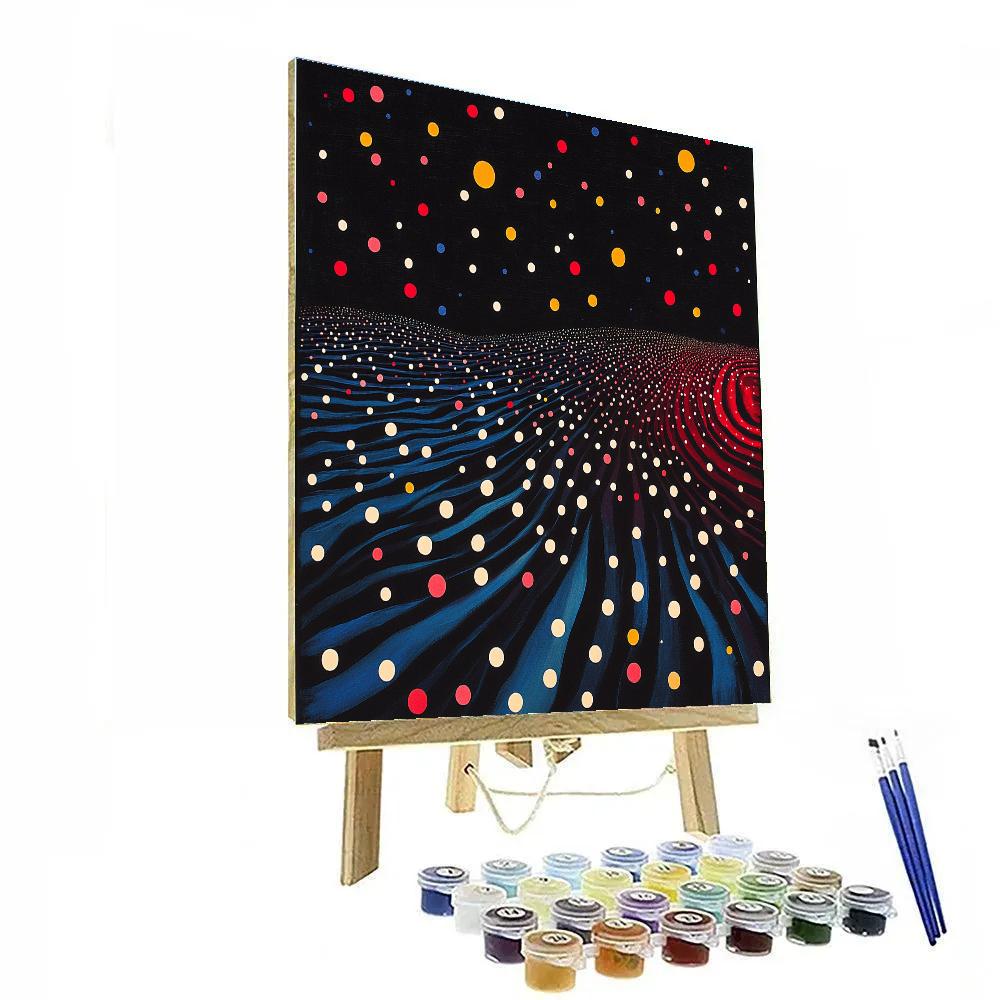 Yayoi Kusama Inspired Infinite Starfield Pulse Numbered painting kits