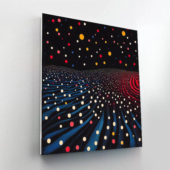 Yayoi Kusama Inspired Infinite Starfield Pulse Numbered painting kits