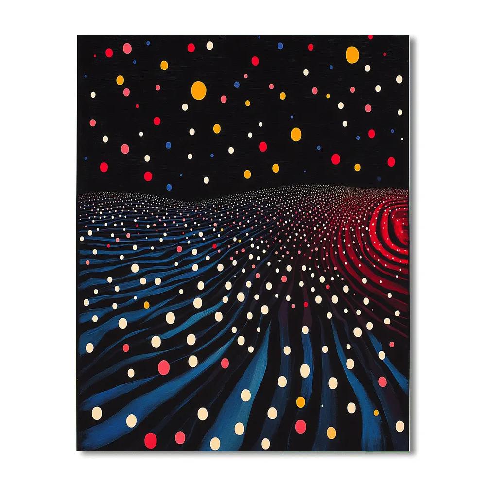 Yayoi Kusama Inspired Infinite Starfield Pulse Numbered painting kits