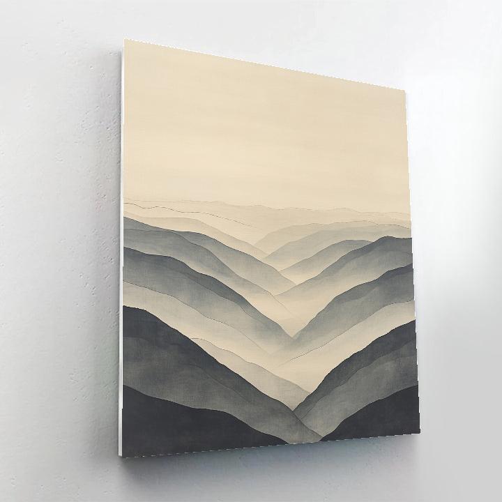 Leonardo Da Vinci Inspired Valley Fog River Paint by numbers art