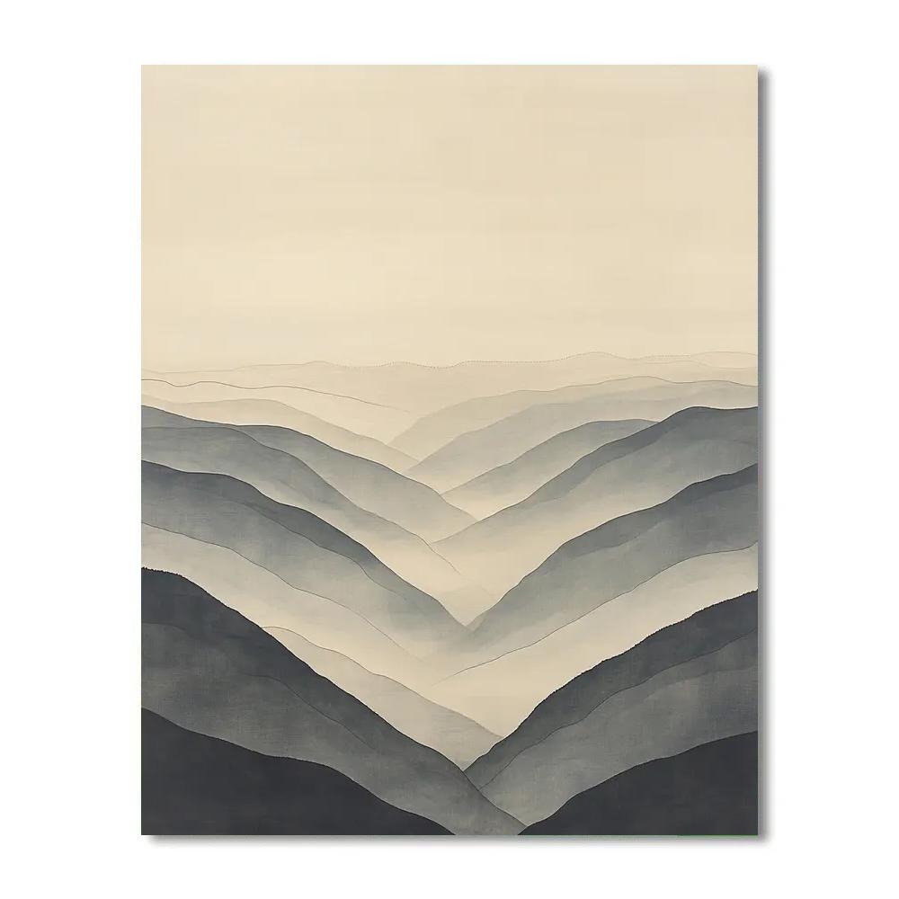Leonardo Da Vinci Inspired Valley Fog River Paint by numbers art