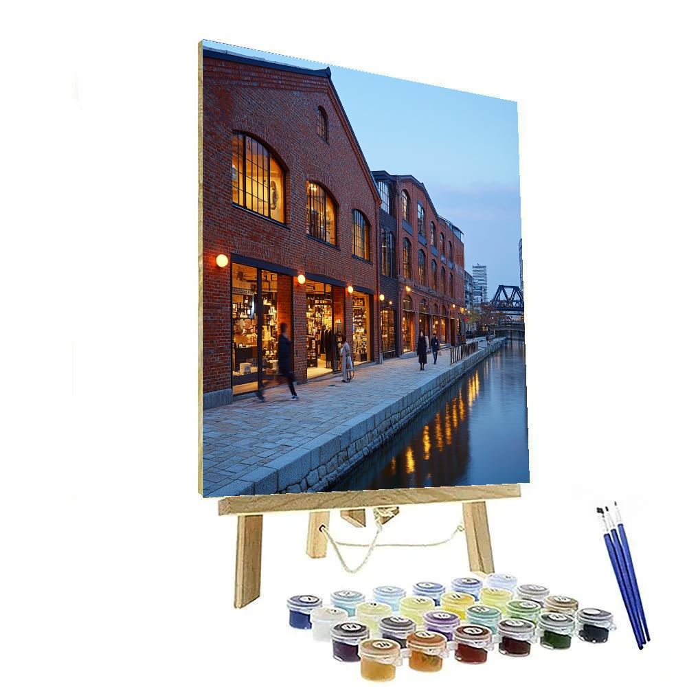 Historic Warehouse District Of Red Brick Osaka Japan Painting by numbers kit