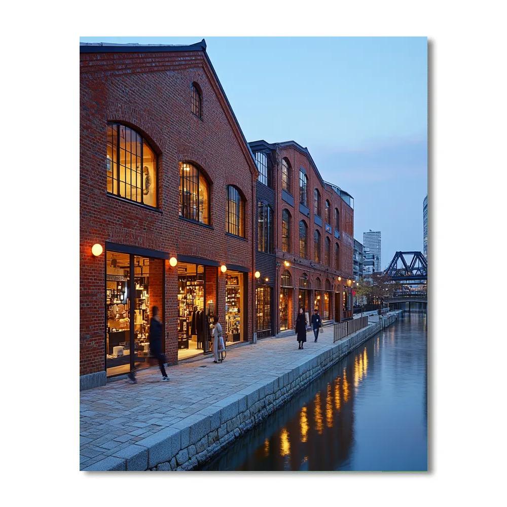 Historic Warehouse District Of Red Brick Osaka Japan Painting by numbers kit