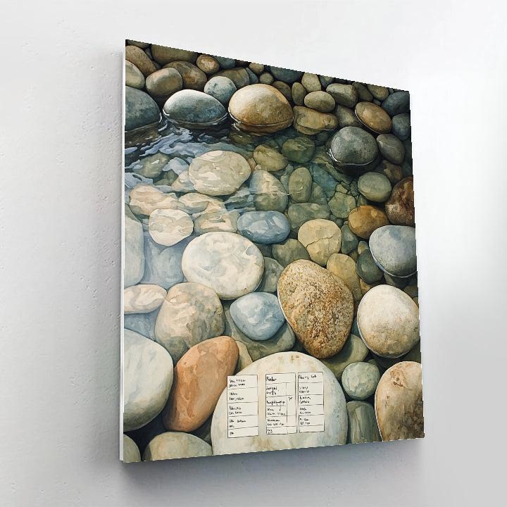 Leonardo Da Vinci Inspired River Pebble Mosaic Painting by numbers kit