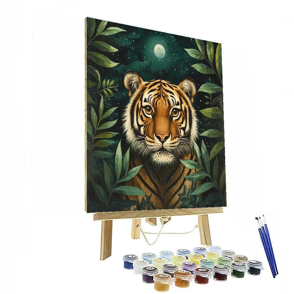 Rousseau Inspired Jungle Tigers DIY paint by numbers