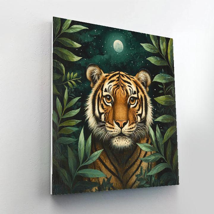 Rousseau Inspired Jungle Tigers DIY paint by numbers
