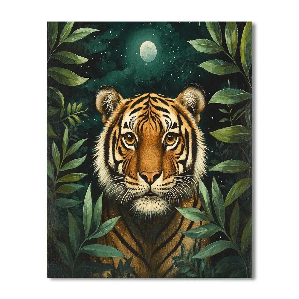 Rousseau Inspired Jungle Tigers DIY paint by numbers
