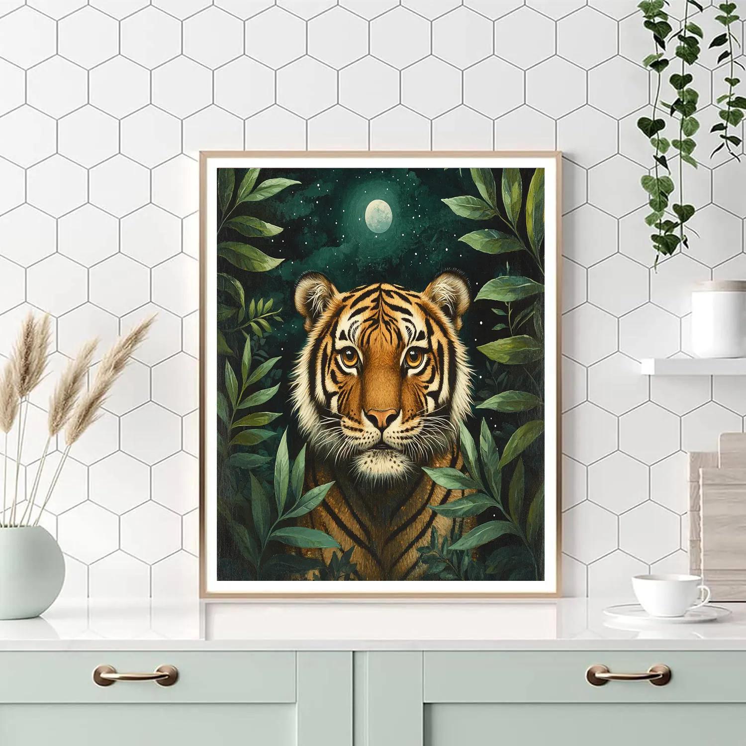 Rousseau Inspired Jungle Tigers DIY paint by numbers