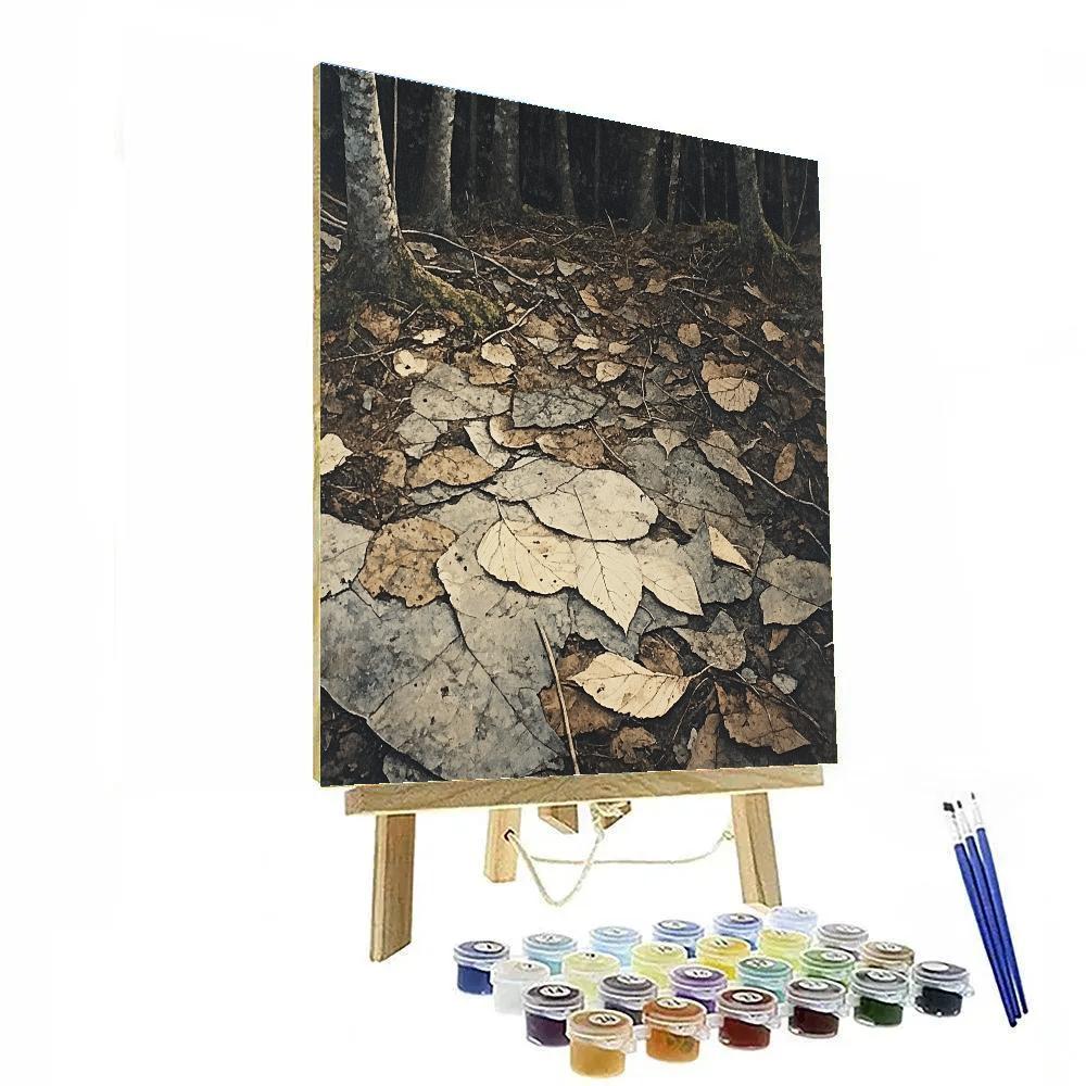 Leonardo Da Vinci Inspired Forest Floor Litter Study paint by numbers