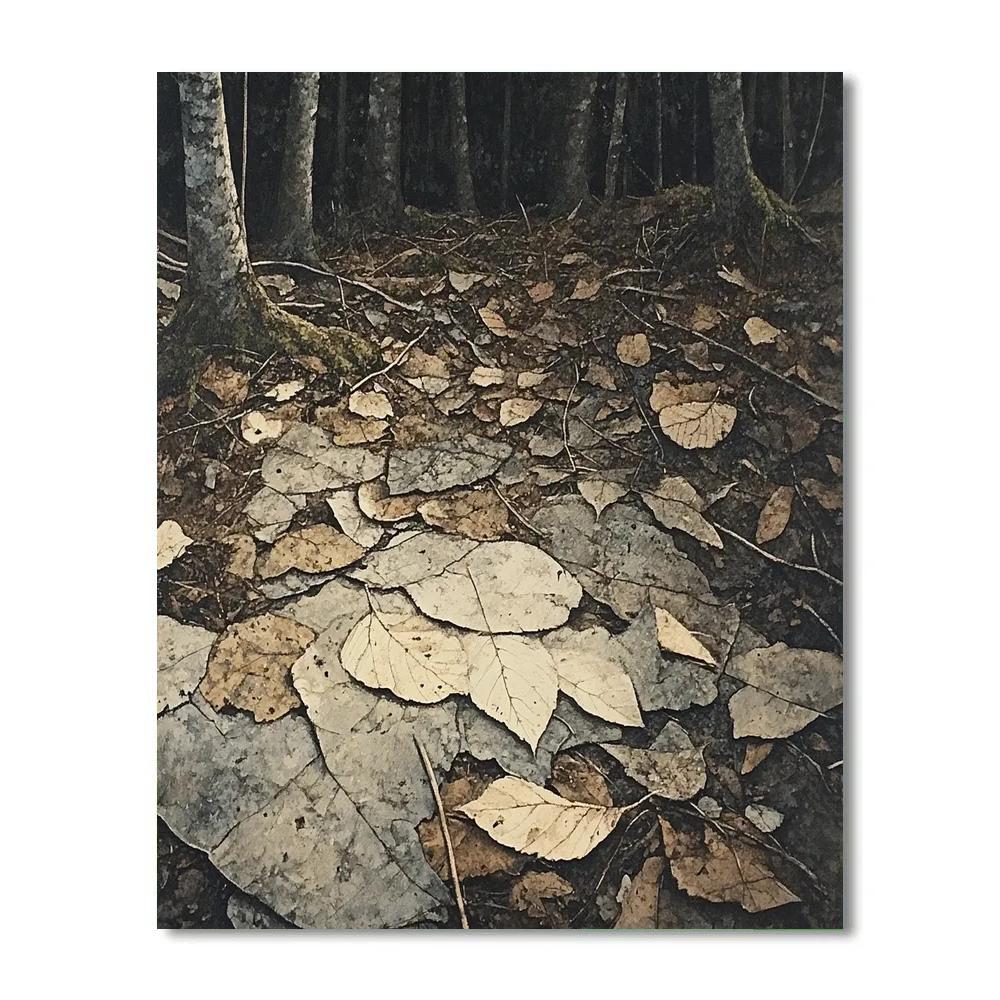 Leonardo Da Vinci Inspired Forest Floor Litter Study paint by numbers