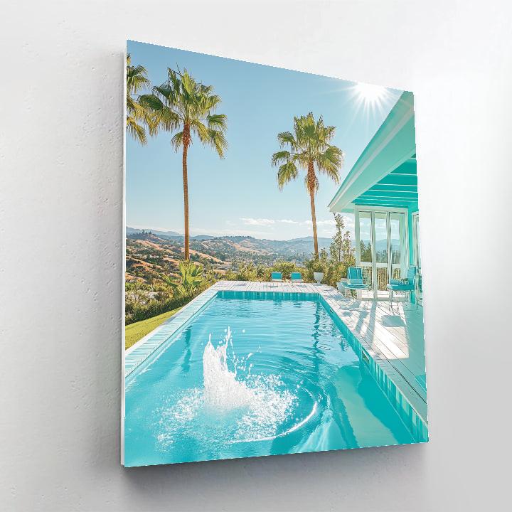 David Hockney Inspired Pool At Noon DIY paint by numbers