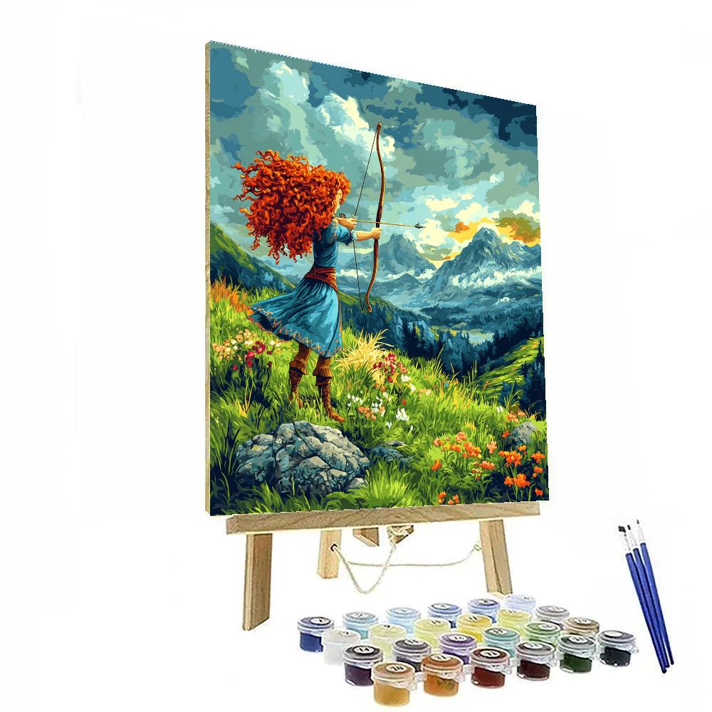 Merida Highland Archery Practice Disney Inspired Painting by numbers kit