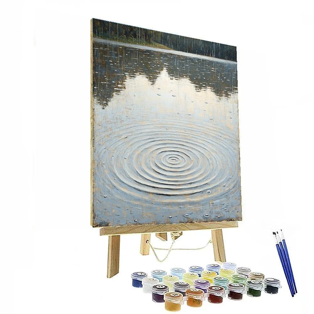 Leonardo Da Vinci Inspired Rain Ripple Notation paint by numbers