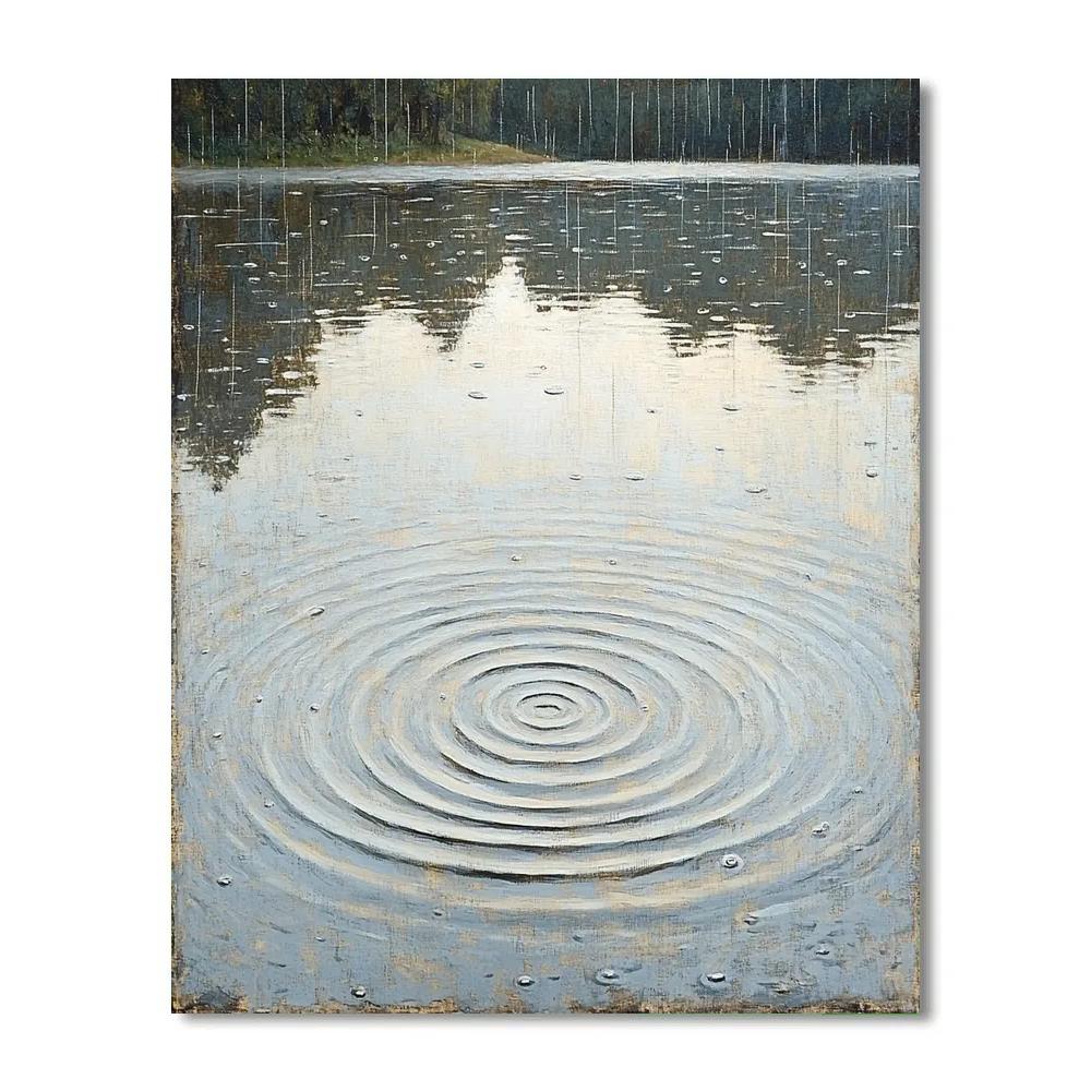 Leonardo Da Vinci Inspired Rain Ripple Notation paint by numbers