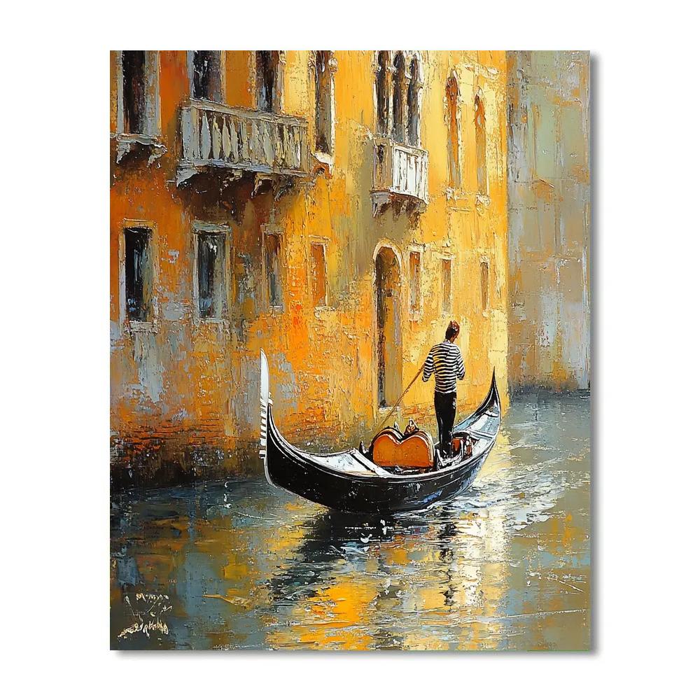 John Singer Sargent Inspired Venetian Gondola Paint by numbers art
