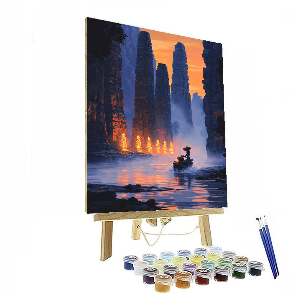 Raya Dragon River Journey Disney Inspired DIY paint by numbers
