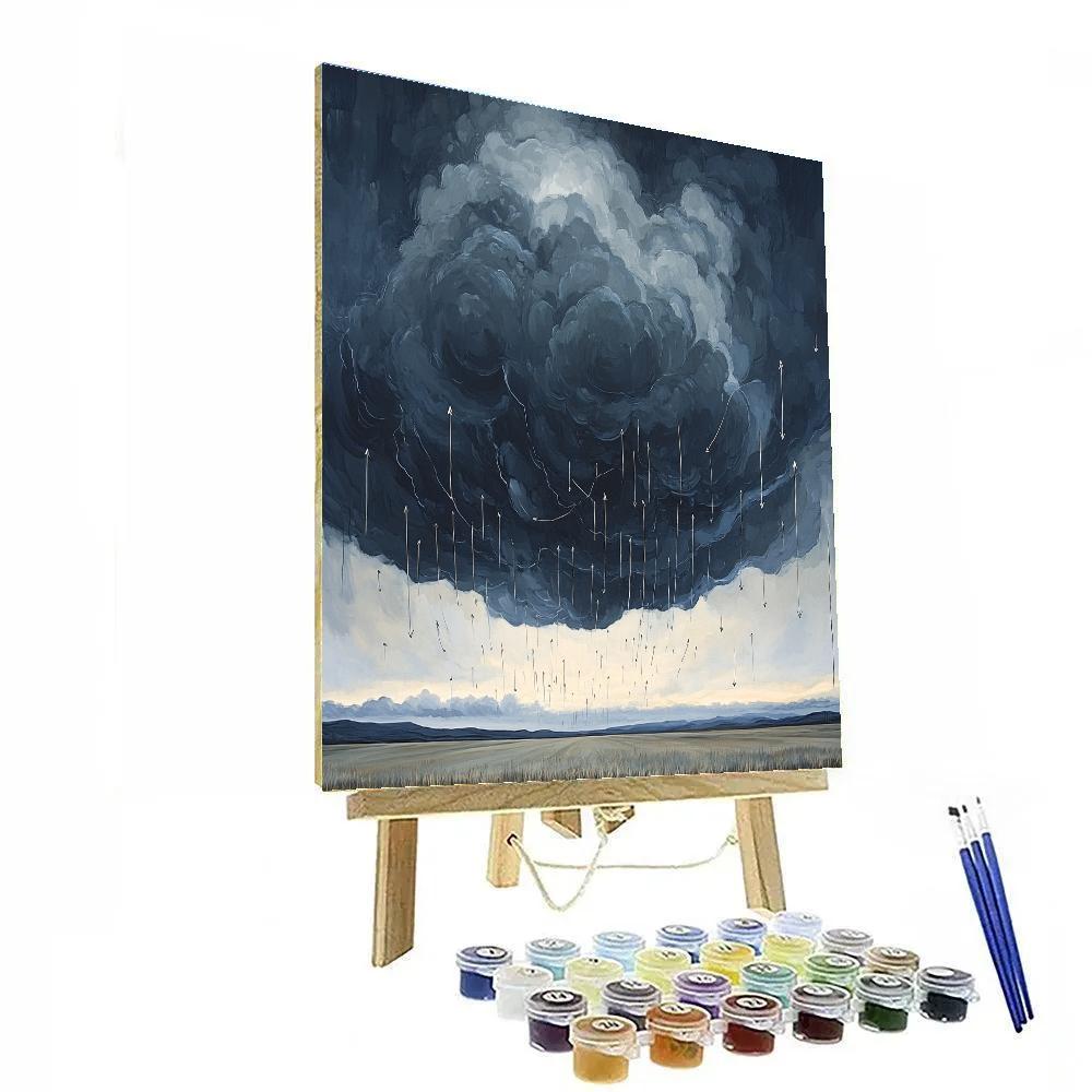 Leonardo Da Vinci Inspired Storm Cloud Cross Winds Numbered painting kits