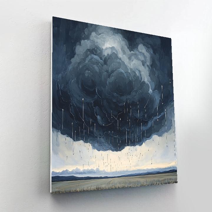 Leonardo Da Vinci Inspired Storm Cloud Cross Winds Numbered painting kits