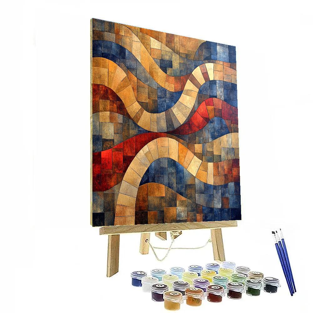 Paul Klee Inspired Chromatic Labyrinth paint by color