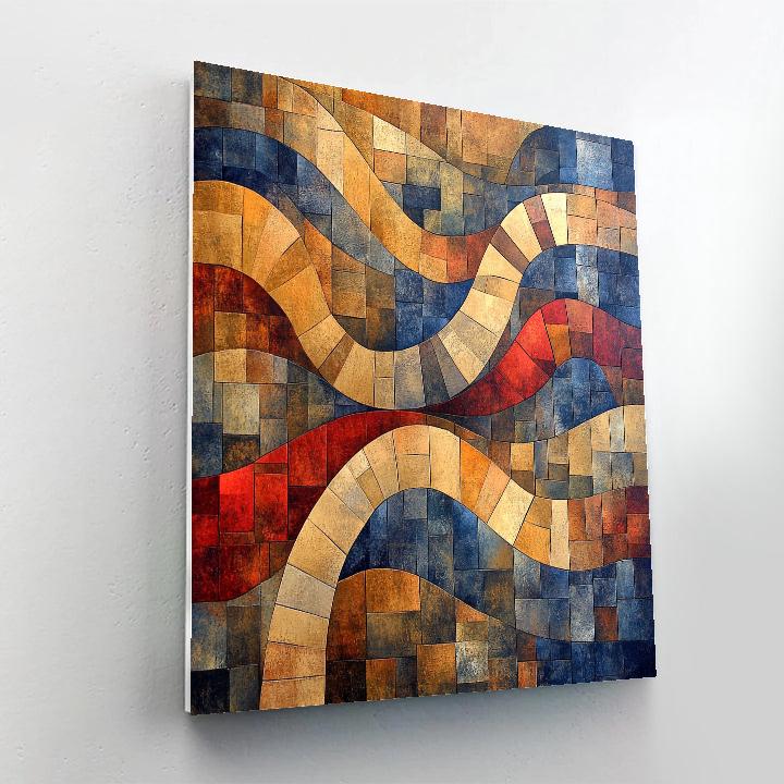 Paul Klee Inspired Chromatic Labyrinth paint by color