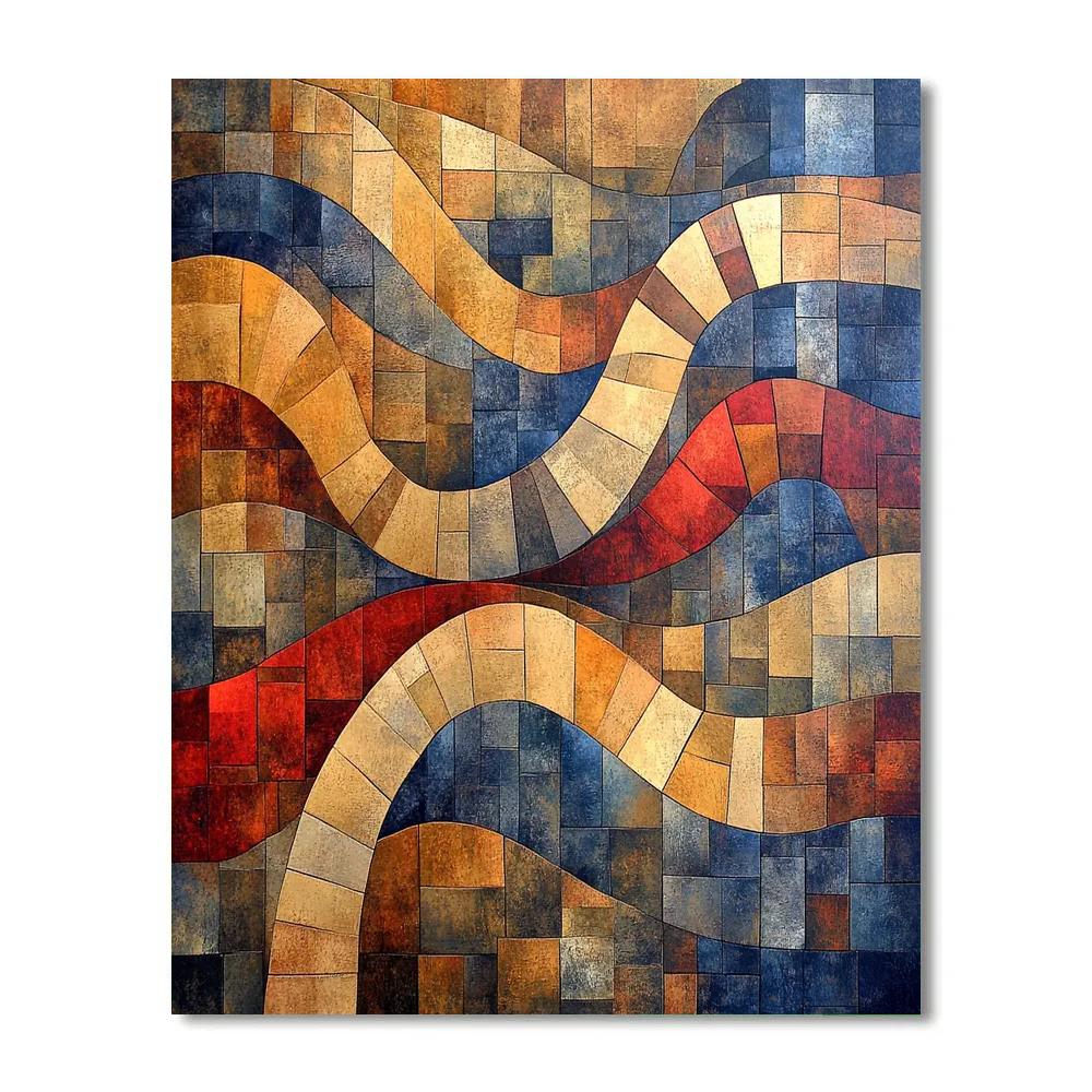 Paul Klee Inspired Chromatic Labyrinth paint by color