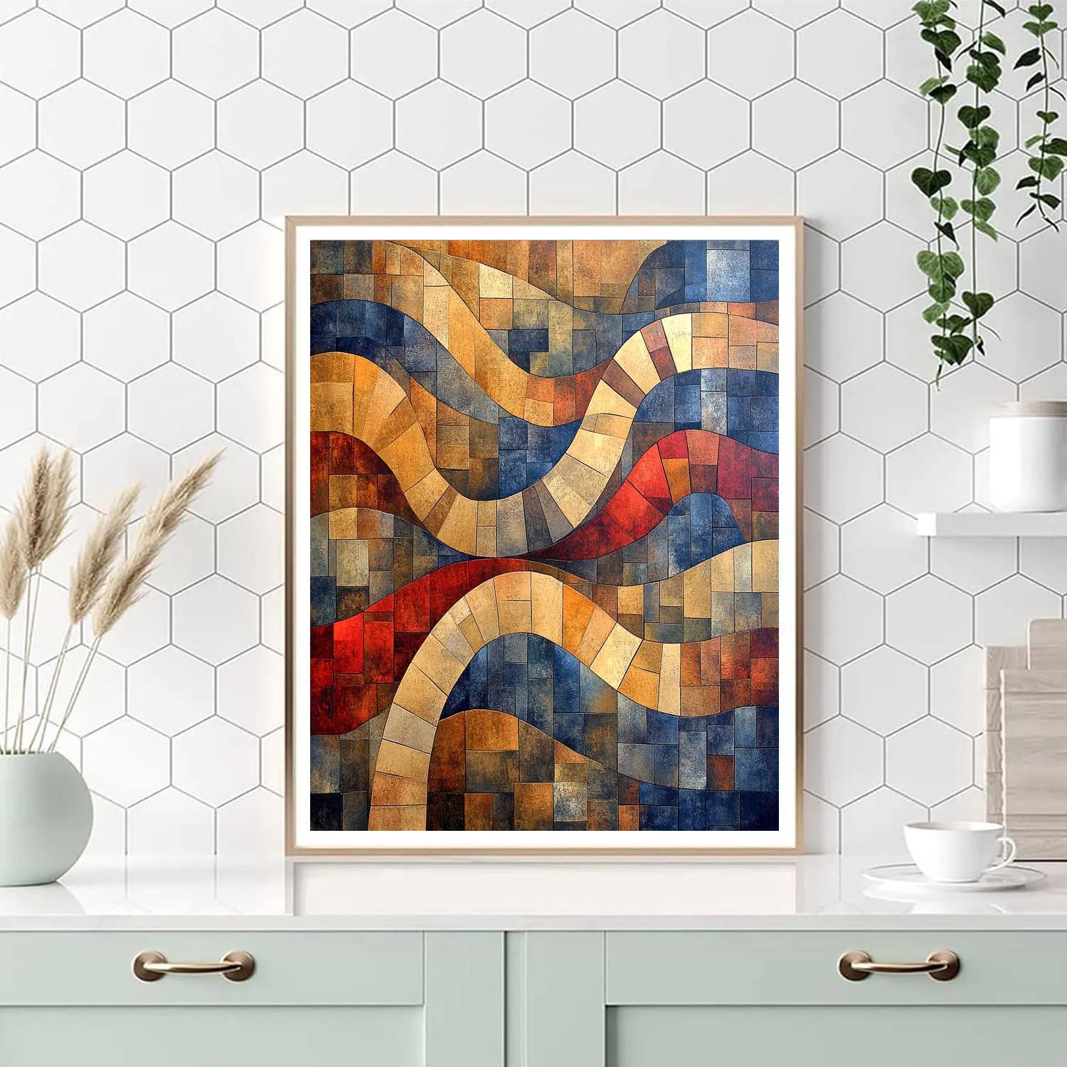 Paul Klee Inspired Chromatic Labyrinth paint by color