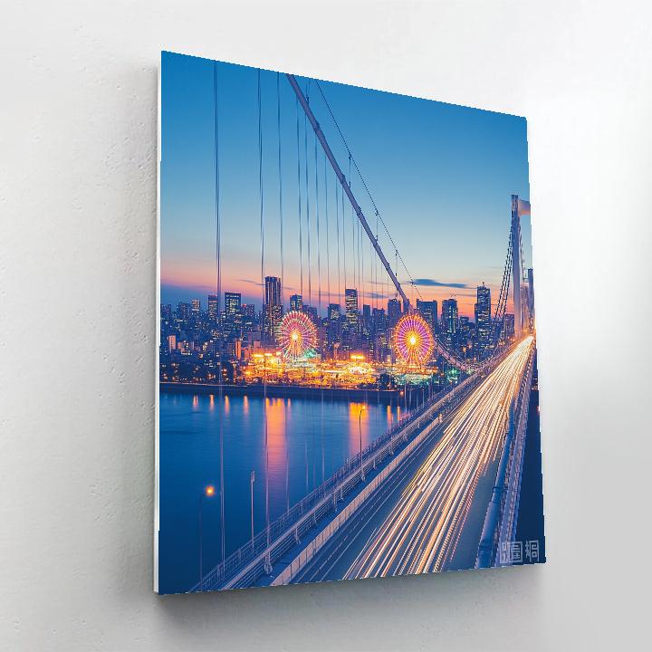 Skyline From Rainbow Bridge Odaiba Tokyo Japan Paint by numbers kits