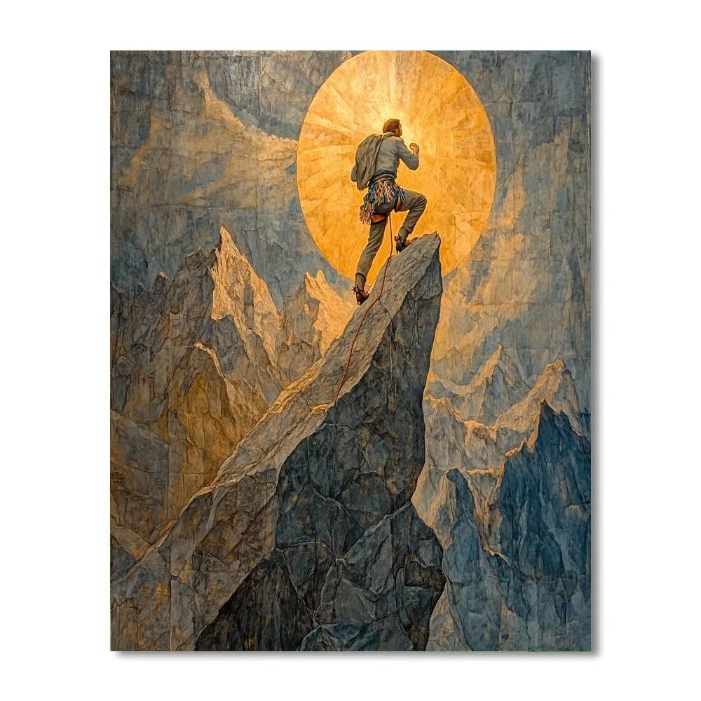 Michelangelo Inspired Heroic Mountain Climber Painting by numbers kit
