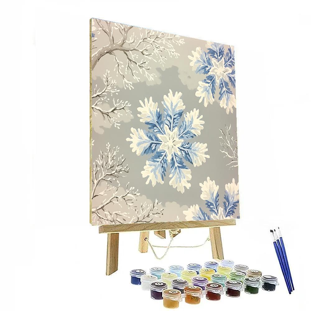 Leonardo Da Vinci Inspired Snowflake Variations painting number kit