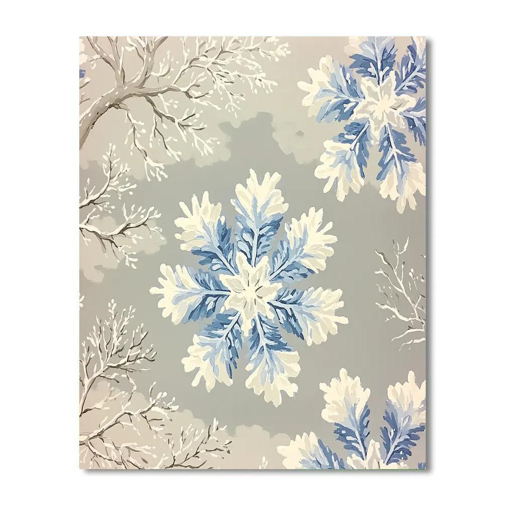 Leonardo Da Vinci Inspired Snowflake Variations painting number kit