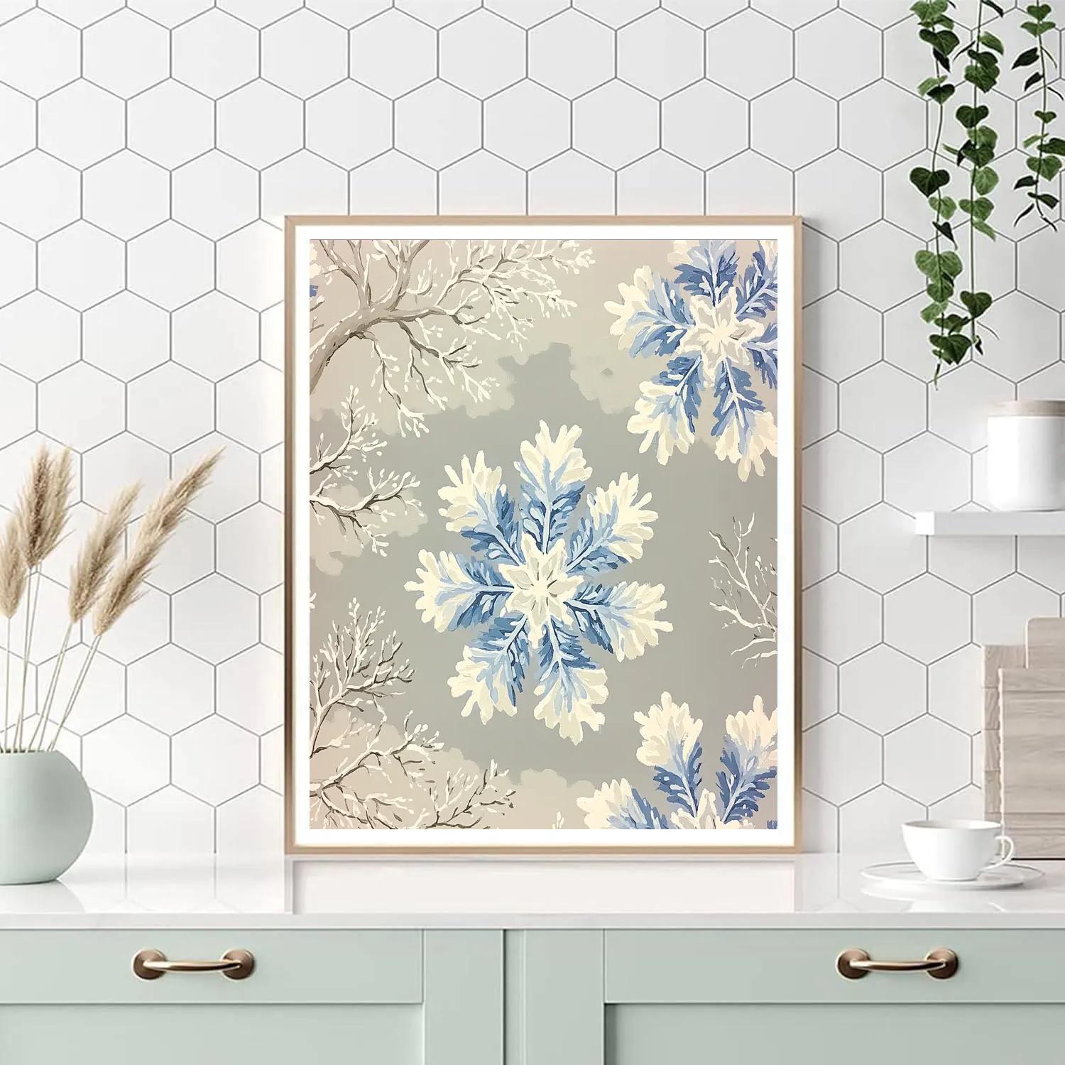 Leonardo Da Vinci Inspired Snowflake Variations painting number kit