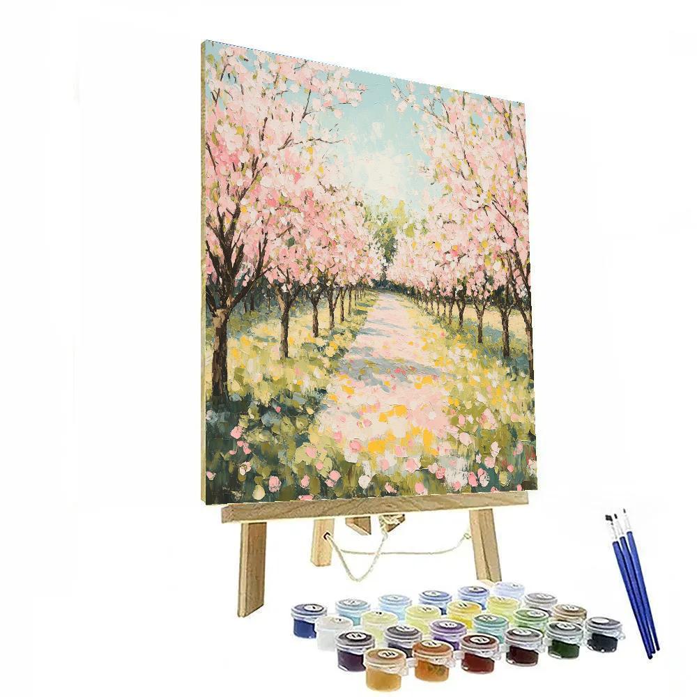 Claude Monet Inspired Spring Orchard In Bloom Numbered painting kits