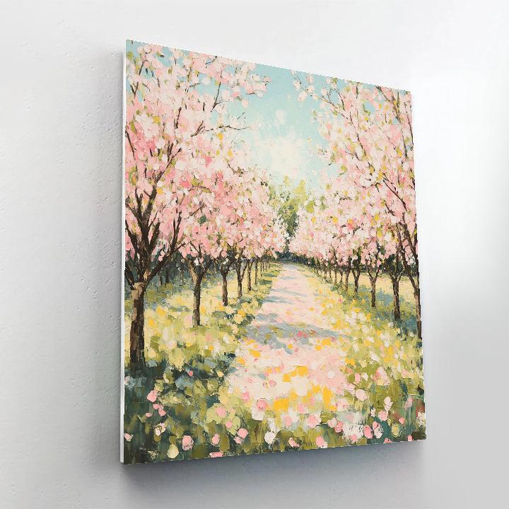 Claude Monet Inspired Spring Orchard In Bloom Numbered painting kits