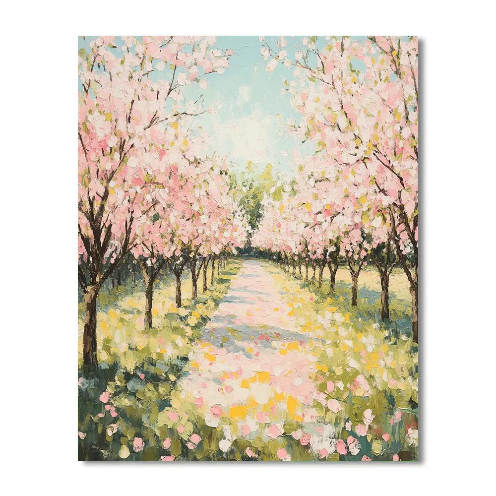 Claude Monet Inspired Spring Orchard In Bloom Numbered painting kits