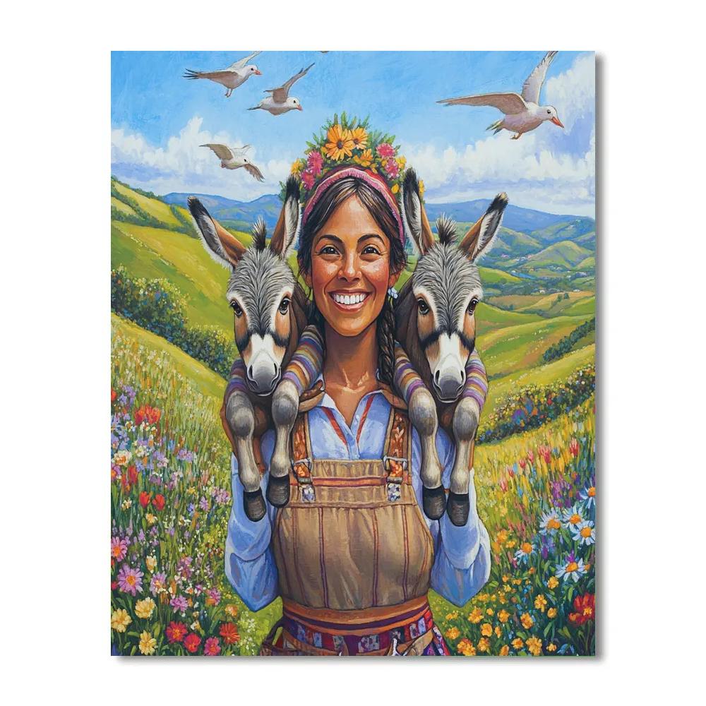 Luisa Encanto Donkey Strength Day Disney Inspired Paint by numbers kits