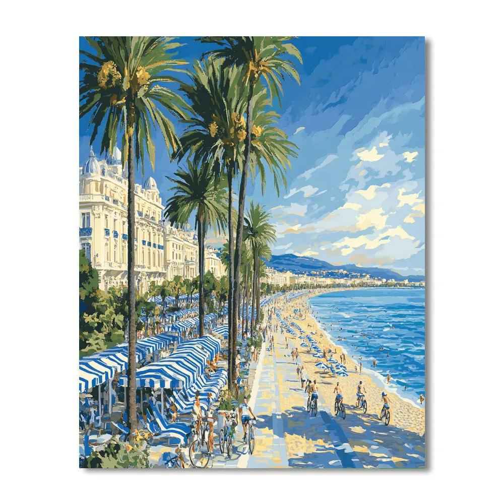 High Season On The Promenade Des Anglais Nice France Painting by numbers kit