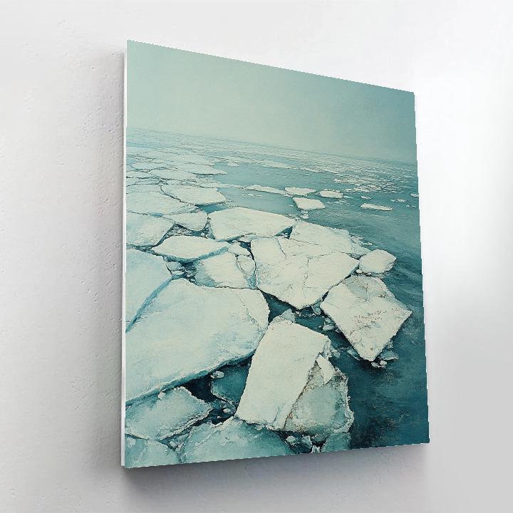 Leonardo Da Vinci Inspired Polar Ice Geometry paint by color