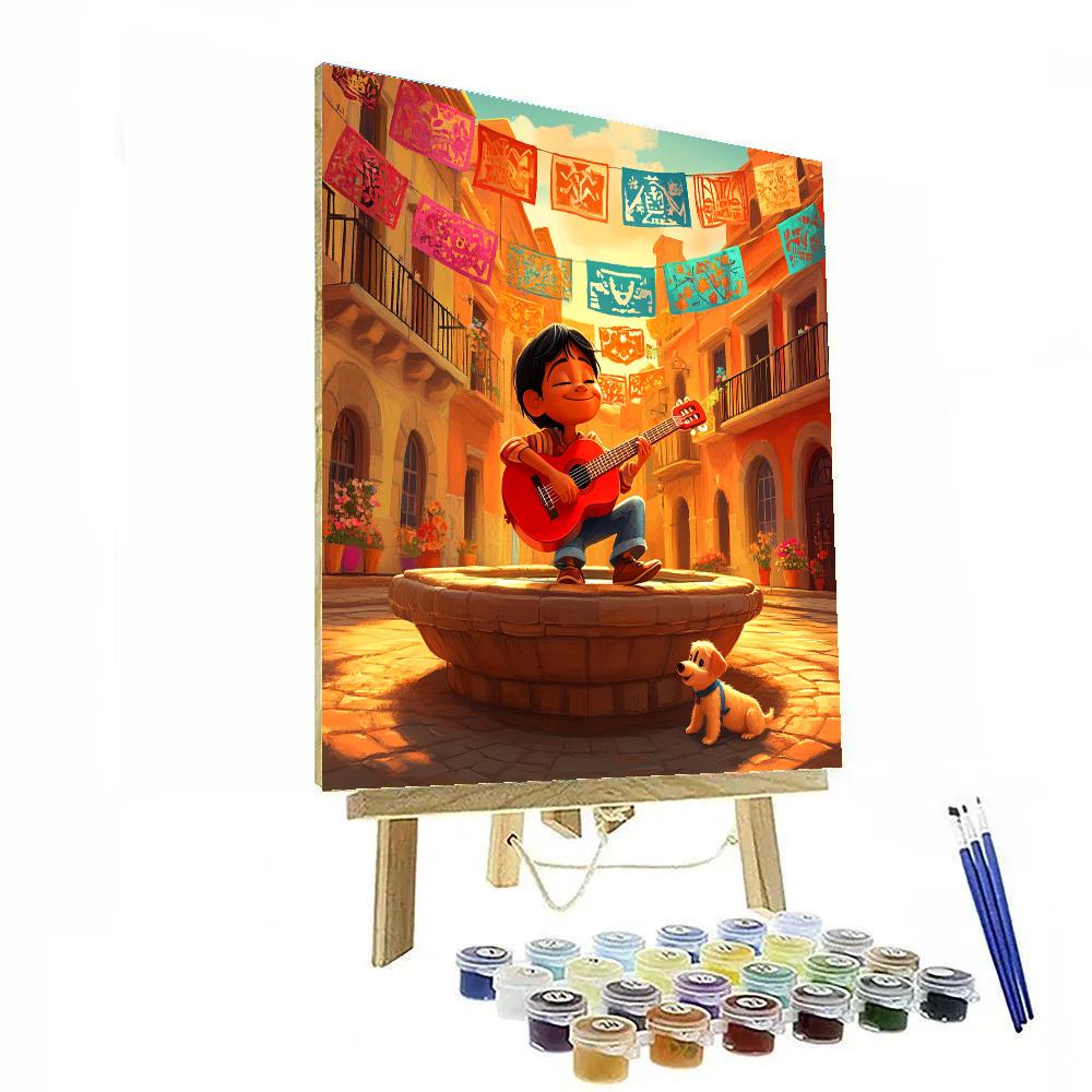 Miguel Plaza Guitar Serenade Disney Inspired Paint by numbers kits