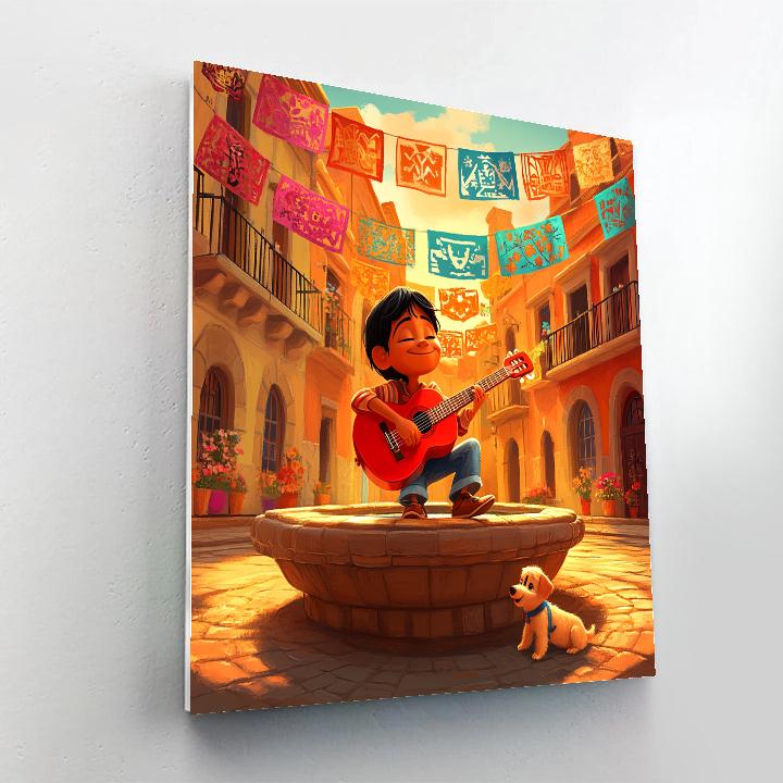 Miguel Plaza Guitar Serenade Disney Inspired Paint by numbers kits