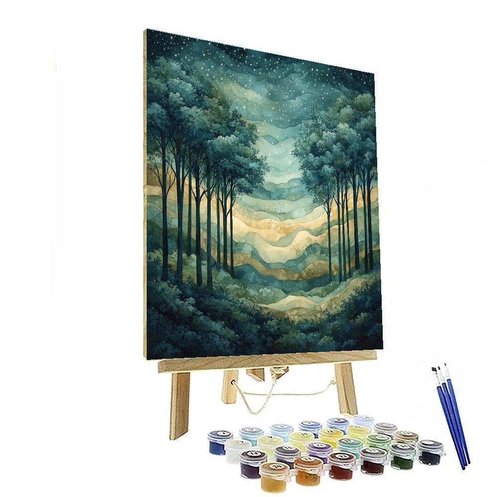 Max Ernst Inspired Celestial Forest Of Shifting Echoes Numbered painting kits