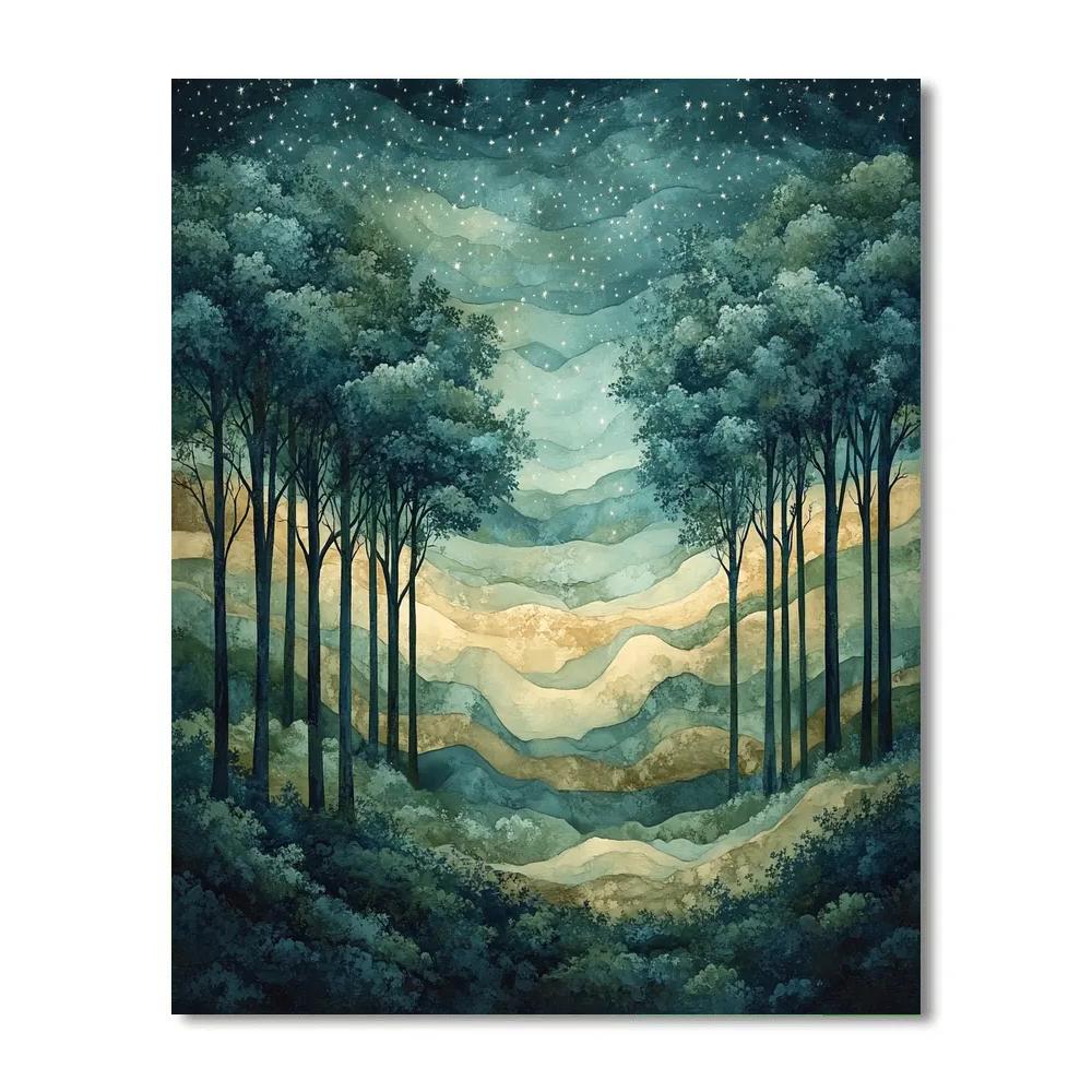 Max Ernst Inspired Celestial Forest Of Shifting Echoes Numbered painting kits