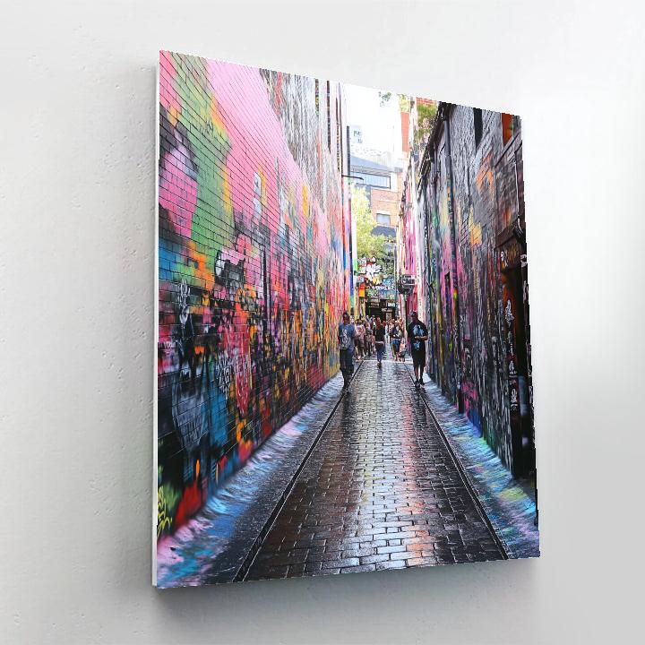 Graffiti Covered Laneways Of Hosier Lane Melbourne Australia Number painting