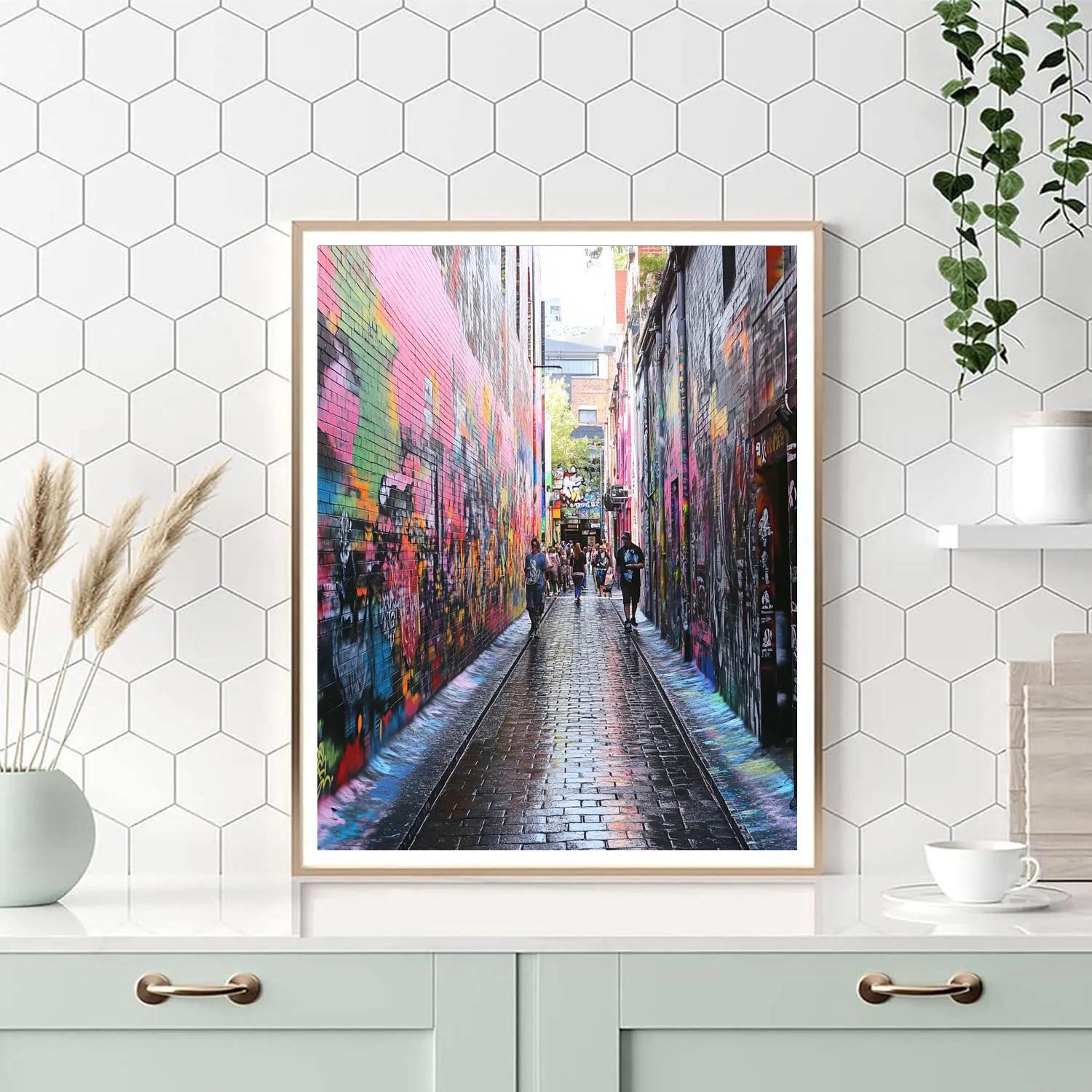 Graffiti Covered Laneways Of Hosier Lane Melbourne Australia Number painting