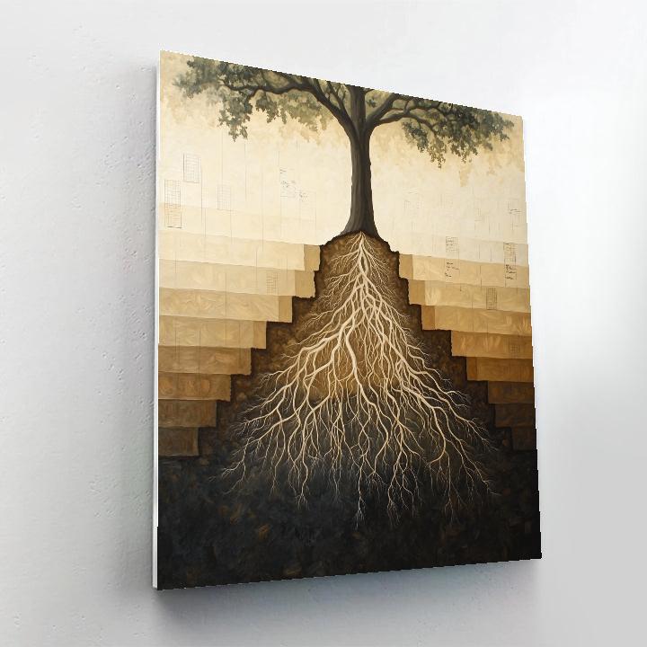 Leonardo Da Vinci Inspired Orchard Root Anatomy Paint by numbers kits