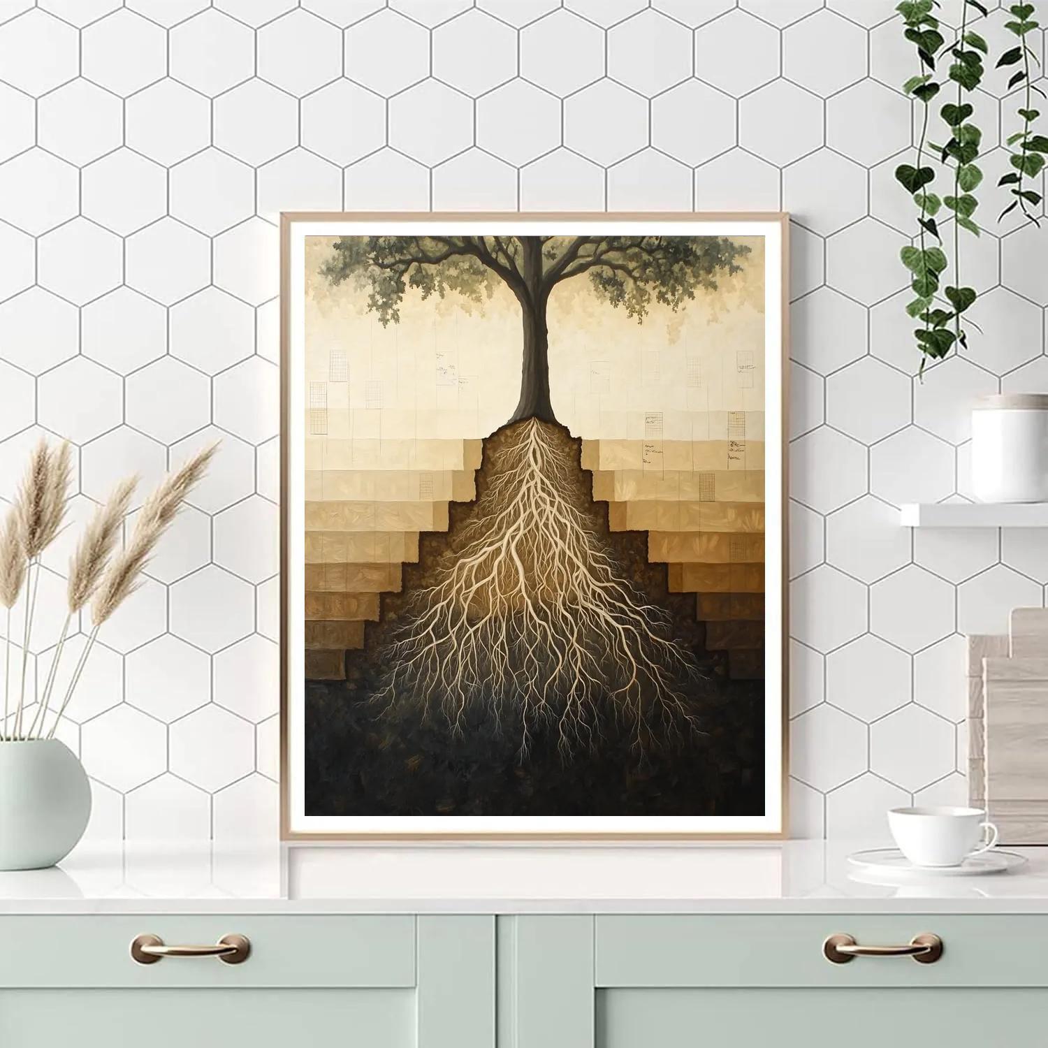 Leonardo Da Vinci Inspired Orchard Root Anatomy Paint by numbers kits