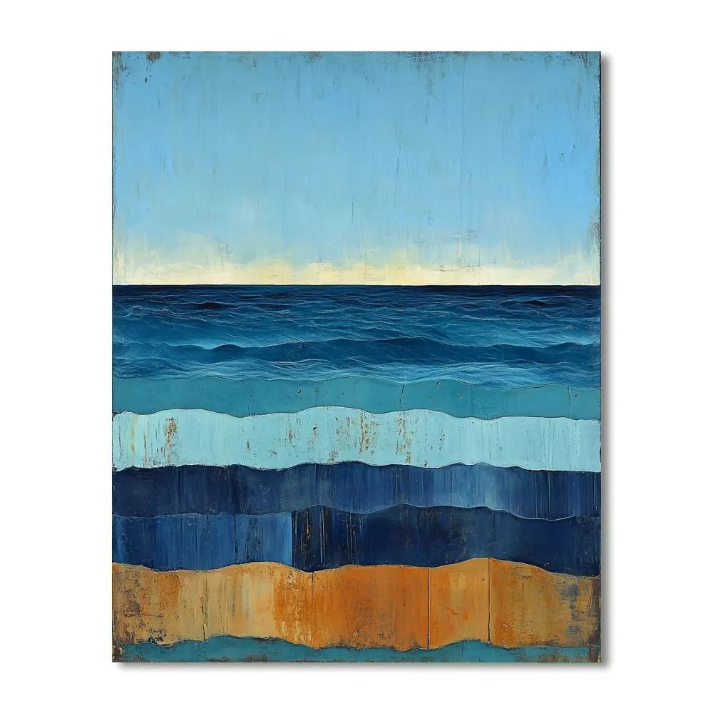 Max Ernst Inspired Tidal Dreams Of A Broken Horizon Numbered painting kits