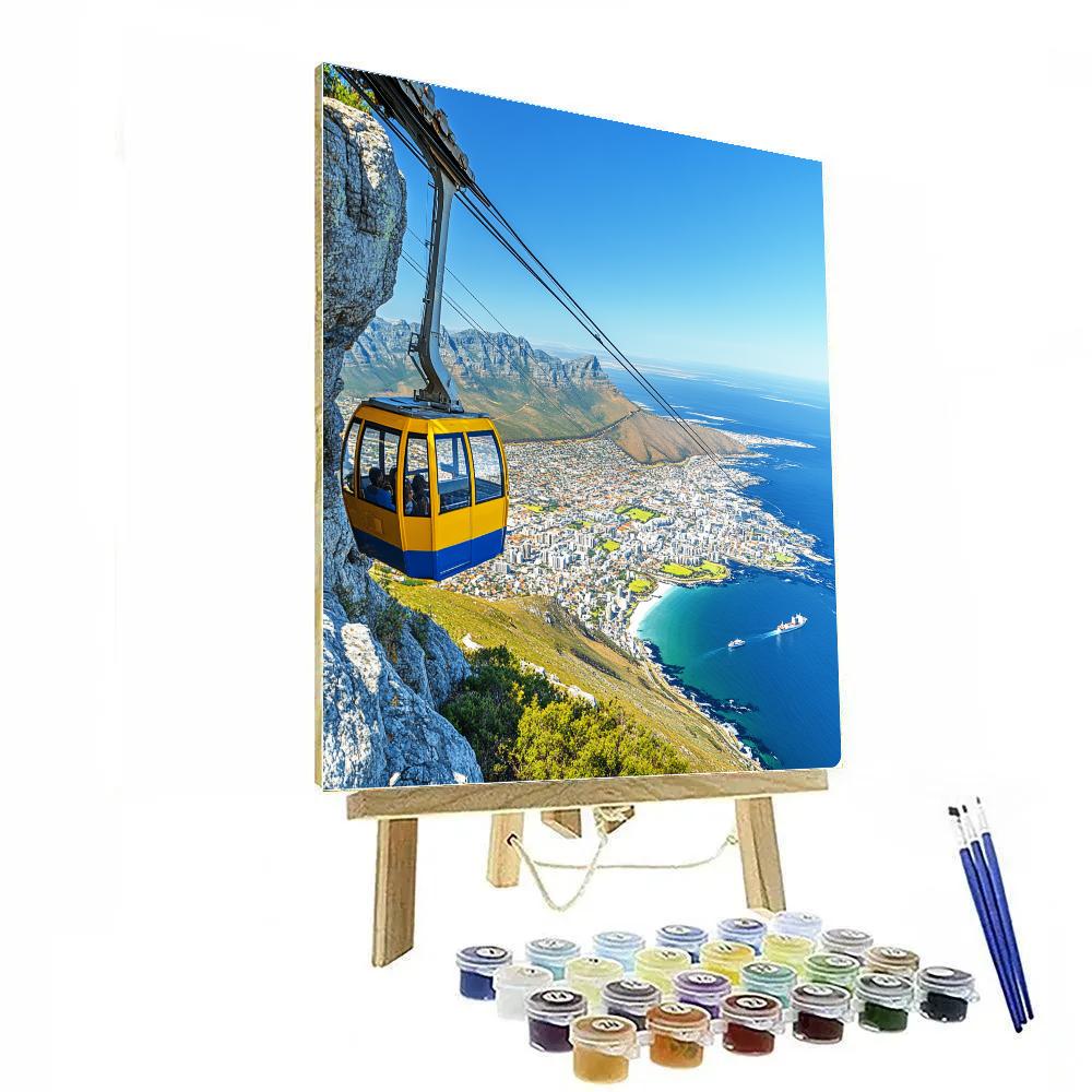 Cableway View Over Garden Route City Cape Town South Africa paint by color